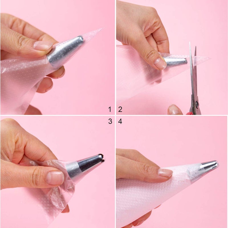 LoveBB 500 Pcs Piping Bags Disposable 10.6 inch Thick Tipless Pastry Bags Icing Frosting Bags for Baking Cookies Cupcake Decorating Supplies - Image 4